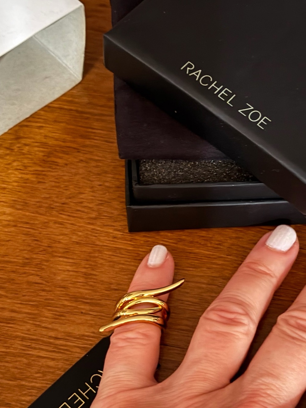 Rachel Zoe Polished Goldplate Midi Sculptural Knot Ring - Picture 9 of 12
